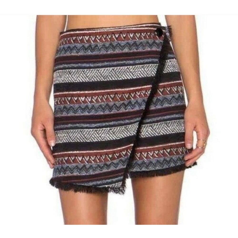 Sam Edelman Aztec Wrap Mini Skirt Prairie Dreamer Size 2